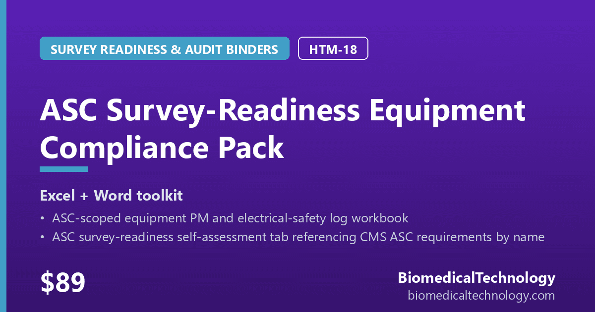 Preview of ASC Survey-Readiness Equipment Compliance Pack