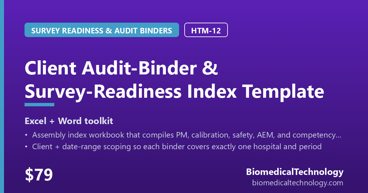 Preview of Client Audit-Binder & Survey-Readiness Index Template