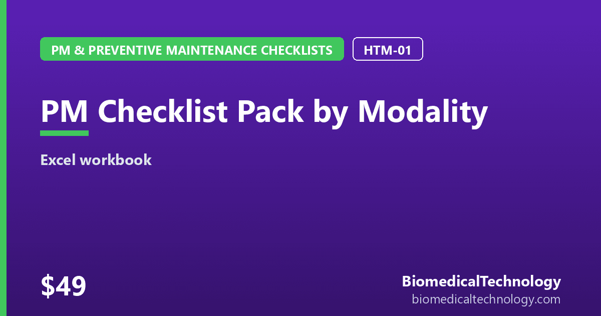 Preview of PM Checklist Pack by Modality